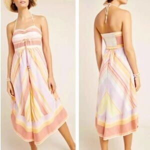 Anthropologie Savannah Striped Halter Dress